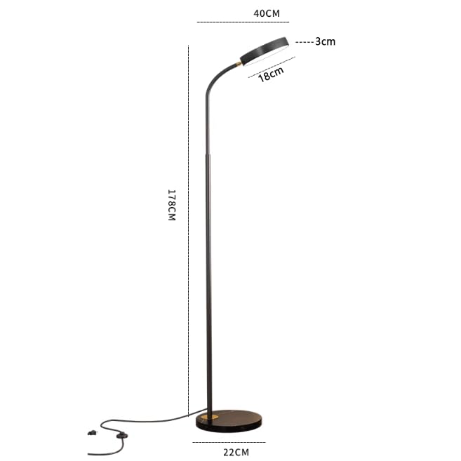 Lámpara de pie LED moderna para lectura con diseño elegante 2