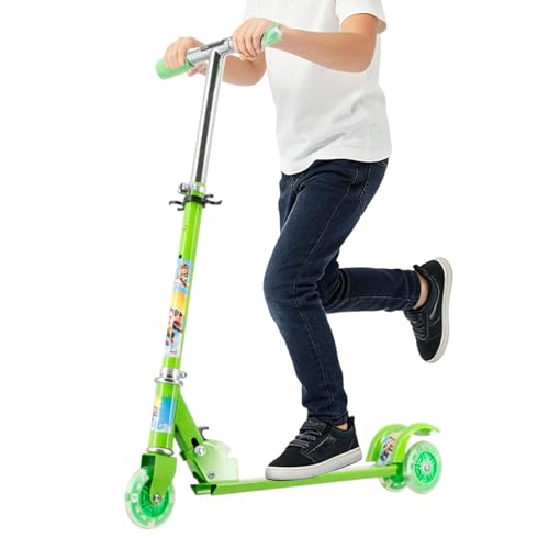 Patinette, 2 ruedas ligera altura ajustable, patinete plegable de 2 ruedas, para niños y niñas de 3 a 10 años paseo al aire libre jardín parque viaje camping vacaciones en pleno