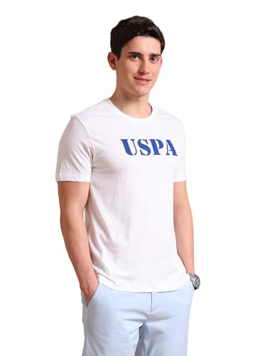 Image of U.S. Polo ASSN. Brand Printed Cotton T-Shirts for Men - Breathable & Comfortable, Half Sleeves Mens Casual T Shirts