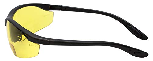 Calabria 91348 Safety Glasses For Work | Tinted Safety Glasses Anti Fog Anti Scratch | Uv Saftey Glasses Men | Safety Glasses Side With Shields | +2.00 Yellow #TOP3