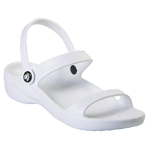 Dawgs Women's 3-Strap Sandal White 10 M US