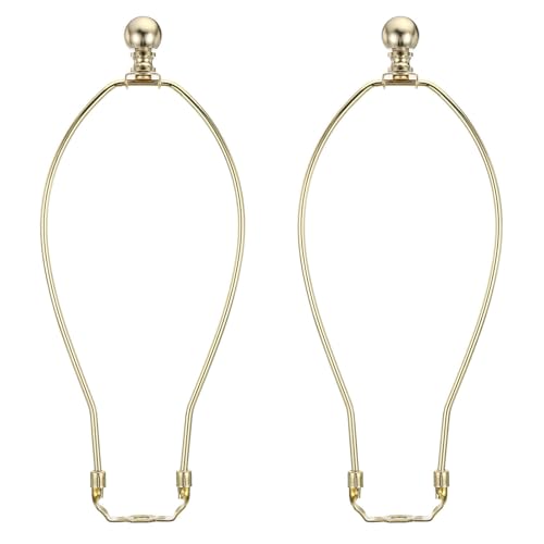 Home and Garden Parts 2 Set 11.5 Inch Lamp Harp Kit with Finial Lamp Shade Bracket Holder Gold Tone #CN/251024/03352