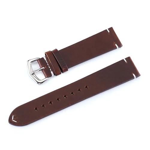 HuanJ voh 18mm 20mm 22mm 24mm uXbg ICbNX gJ[tEHb`Xgbv(Brown,24mm)