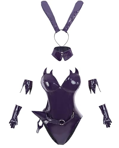 FCCAM Bunny Costume Women Bunny Girl Senpai Cosplay Nazumi Yakuwa Cosplay Anime Senpai Bunny Suit Punk Bunny Cosplay, Purple, S FCCAM Bunny Costume Women Bunny Girl Senpai Cosplay Nazumi Yakuwa Cosplay Anime Senpai Bunny Suit Punk Bunny Cosplay, Purple, S