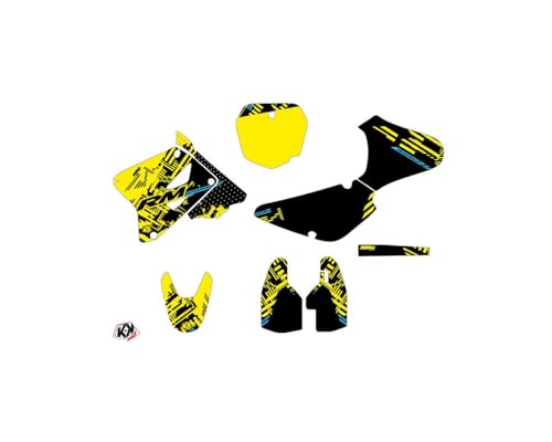 Kit déco Suzuki 85 RM jaune Zero pour rénover les plastiques abîmés - 2