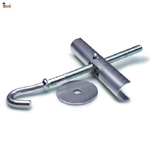 Bricoloco Soporte Gancho basculante para Falsos techos Huecos de escayola, Yeso o Madera para Objetos suspendidos Ligeros como lámparas, macetas, Cortinas, menaje o útiles (10, M5 (12 mm))