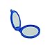 Kolight New Style Silica Gel Mini Cosmetic Portable Fold Pocket Women Girls Makeup Mirrors Double Sides (One Is Normal,another Is Magnifying) (Blue)