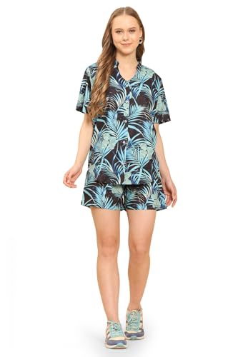 Image of Womens Printed Casual Shirts and Shorts Set 2-Piece Co Ord Set for Women Vacation Outfit
