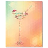 The Weather is Here Wish You Were Beautiful - Song Lyric Inspired Wall Print Home Decor Artwork for Music Lovers (14'L x 11'W, Print - Unframed)