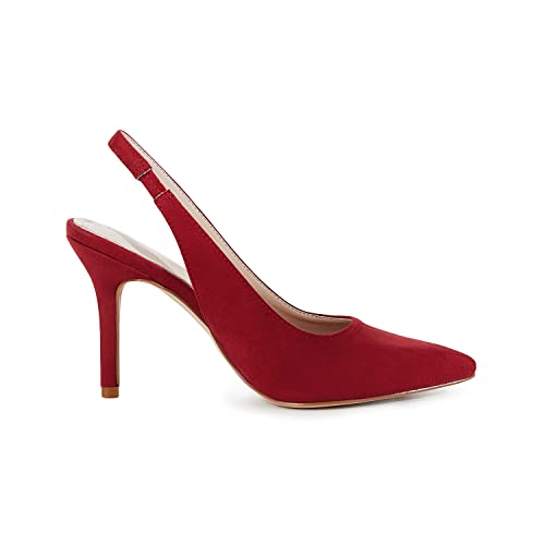 Image of Womens Slingback High Heels Pointed Toe Slip On Dress Shoes | Closed Toe,Stiletto Heels,Women's Pumps,Dressy Casual,Party,Wedding,Prom,Work Shoes,Going Out