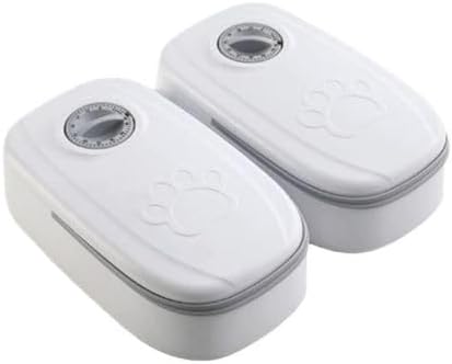 2 Automatic Pet Feeder Timed Dog Cat Food Dispenser 2 Meals