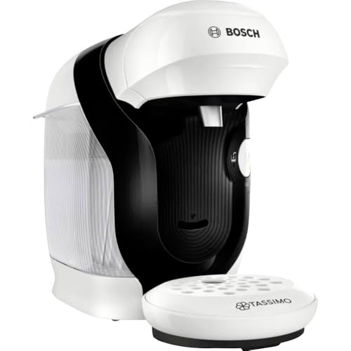 Bosch Machine à café multi-boissons Tassimo Style friendly, TAS114E, plus de 70 boissons chaudes, OneTouch, cafétière à dosettes, compacte, Intellibrew,...