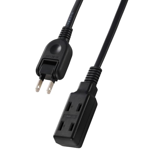 エレコム 電源タップ 延長コード 3個口 1m ECT-4010BK