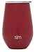 Simple Modern Spirit 12oz Wine Tumbler Glass with Lid - Vacuum Insulated Coffee Mug Stemless Cup 18/8 Stainless Steel -Cherry