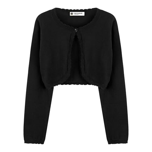 BlackButterfly Girls Long Sleeve Knitted Childrens Kids Bolero Shrug