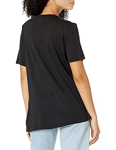 Splendid Women's Crewneck Short Sleeve Tee T-Shirt, Black, Small #TOP1