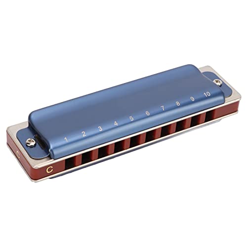 Eulbevoli Orgue à Bouche Harmonica, 10 Trous Harmonica étanche métal Ton précis prévention du vieillissement résistance à la Corrosion pour Jouer(Bleu) - Les Beatles, Paul McCartney, John Lennon, RIngo Starr, George Harrison Eulbevoli Orgue à Bouche Harmonica, 10 Trous Harmonica étanche métal Ton précis prévention du vieillissement résistance à la Corrosion pour Jouer(Bleu)