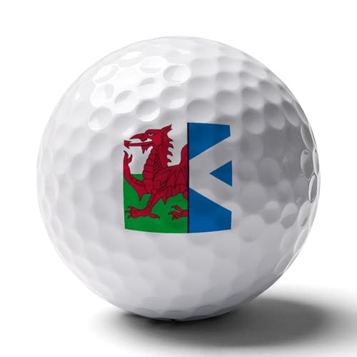 Scottish & Welsh Flag Custom Golf Ball Soft Practice Golf Balls Performance Distance and Speed for Indoor Outdoor