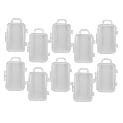 12個クリアミニスーツケース 盒 プラスチック製 ストレージボック