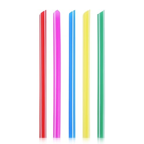 - RiverBlue Jumbo Smoothie & Bubble Tea Straws, 100 Count – Individually Wrapped, Assorted Colors – Heavy-Duty Straws for Boba, Shakes & Icy Drinks