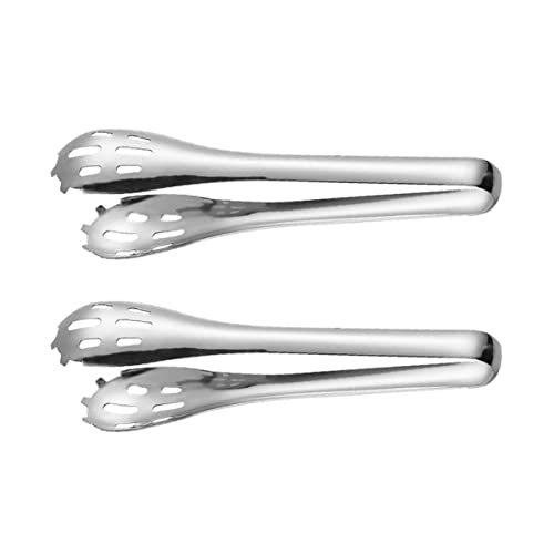 ABOOFAN 2Pcs Food Tongs Bbq Clips for Grilling Steak and Bread Smooth Surface for Easy Cleaning for Home and Restaurant Cooking