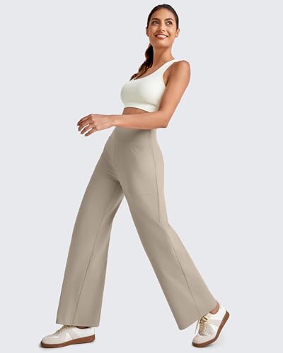 Image of G4Free EverGoing Wide Leg Ankle Pants for Petite Women with Pockets Stretch | Moisture Wicking, 4-Way Stretch, 7 /8 Ankle Length, Faux Fly Detail, Faux Back Pockets, Yoga To Casual Wear