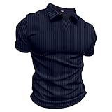 Poloshirts Für Herren Atmungsaktives Golf Polo Shirt Männer Sommer Shirts Sport Basic Slim Fit Tshirt mit Brusttasche Polohemd Outdoor Sportbekleidung Polo