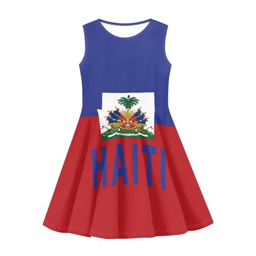 Girls Knee Length Sleeveless Floral Dress Casual Midi Dress for Kids 3-16Y4