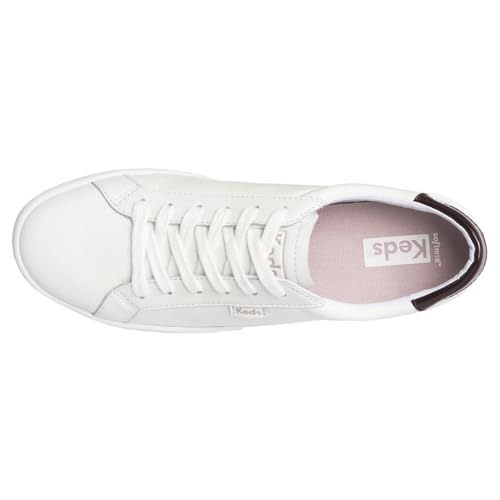 Keds Womens Ace Leather Lace Up Sneakers Shoes Casual - White4