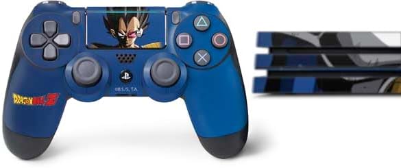 Skinit Decal Gaming Skin Compatible with PS4 Pro Bundle - Officially Licensed Dragon Ball Z Vegeta Portrait Design