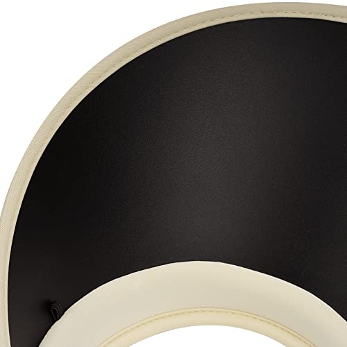 CLAPE Chapéu feminino de palha com proteção UV, chapéu de sol de praia, golfe, viagem, tênis, viseir