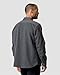 INTO THE AM Men's Sierra Shirt Jacket Twill Casual Fall Fashion Long Sleeve Button Up (Charcoal, Large)
