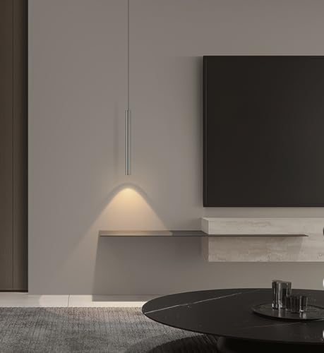 Lámpara colgante nórdica minimalista de 40cm con luz LED tricolor para salón y comedor.