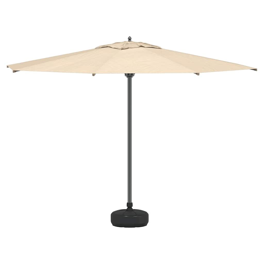 Stojak na parasol przeciwsłoneczny, kolor czarny, 15 l, stojak z tworzywa sztucznego, wlot wody i wylot z nasadkami, na balkon, taras, do ogrodu, bez montażu