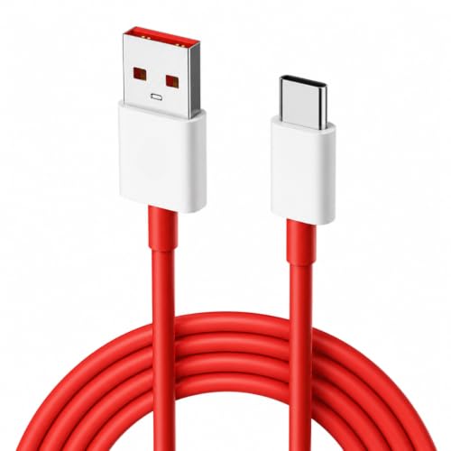 Image of 80W USB-Type A to C SuperVOOC Charging Cord Compatible with OnePlus 15 /15R /13 /13R /13S /12 /12R /11 /11R / 6 /9 /9R /8 /8T /Nord 5 /4 /3 /2 /CE4 /CE6 /CE5 Lite /3 /2 /Pad 4 /4 Folio /3 /2 / 80watt VOOC /Dart /Wire,Red
