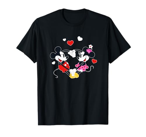 T-shirt Mickey and Minnie Hearts revivez la magie de l'amour Disney au quotidien
