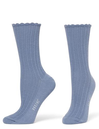 Image of HUE Women's Scalloped Pointelle Crew Sock