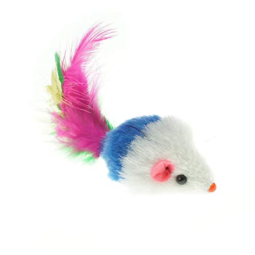 Airsun Lot de 10 jouets à fourrure Souris pour chat animal de compagnie – Image 3