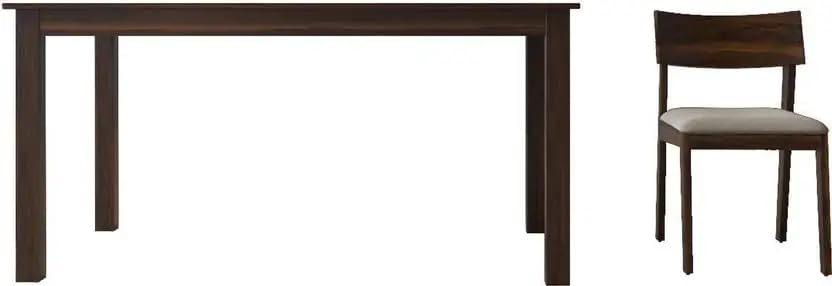 Image of RECTART Solid Wood Dining Table Set with Chairs for Living Room Home | Wooden Dining Room Sets Furniture for Hotels and Restaurants | (Natural Finish, 6 Seater-B)