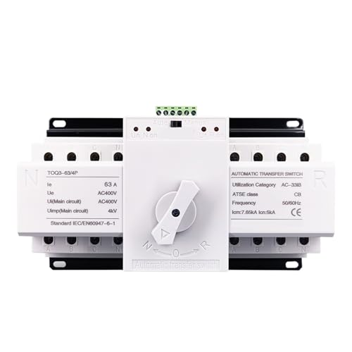 Inverseur de source automatique ATS 4P 63A 380V triphasé type MCB