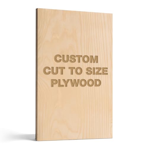 Baltic Birch Plywood Custom Cut Craftwood Customized to Size, B/BB Grade Craft Wood, Stronger Than Basswood Sheets, for Laser, CNC Cutting, Wood Burning and Crafting