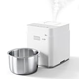 Mifasol Stainless Steel Warm Mist Humidifier, 3.3L/0.87Gal Steam Humidifier Large Room up to 800 sq ft, Easy to Clean Humidifiers for Bedroom Baby Nursery Home Office, White