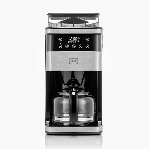 Image of Melitta Aroma Fresh Plus 10-Cup Automatic Drip, Programmable Coffee Maker with built in Burr Coffee Grinder