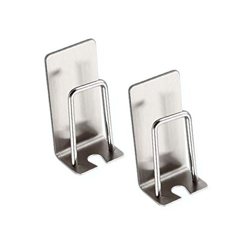 2pcs Zahnbürstenhalter aus Edelstahl, zahnputzbecher Halter Wandhalterung Stark Selbstklebend Hohe Qualität Edelstahl Badezimmer Zubehör Für