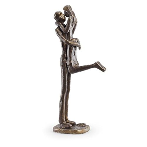 Escultura de Bronce Pasional Beso 8 pulg x 3 pulg x 2 pulg