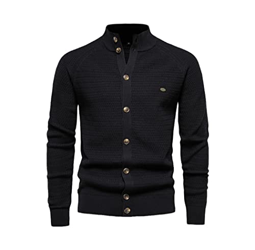 Cardigan tricoté en coton anti-froid pour homme fini les pulls qui grattent en taille M