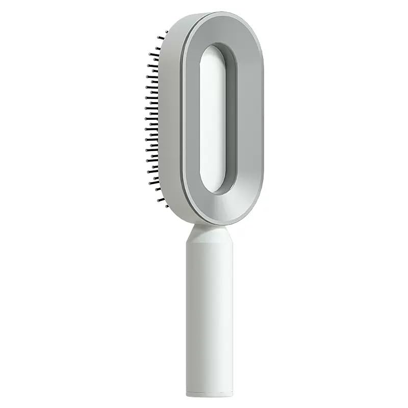 Cepillo autolimpiante con sistema One-Click – Tecnología antitirones, cerdas suaves que protegen el cabello sano, perfecto para hombres, mujeres y niños de todas las edades
