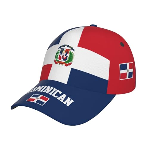 peiyeety Casquette de Baseball avec Drapeau National pour Hommes et Femmes, Style Camionneur, Drapeau de la République Dominicaine