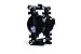 Graco Husky 647666 1-Inch, 50 GPM, Aluminum Double Diaphragm Pump with TPE and Acetal Interiors