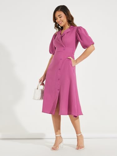 Image of Styli Women's Cotton A-Line Midi Dress